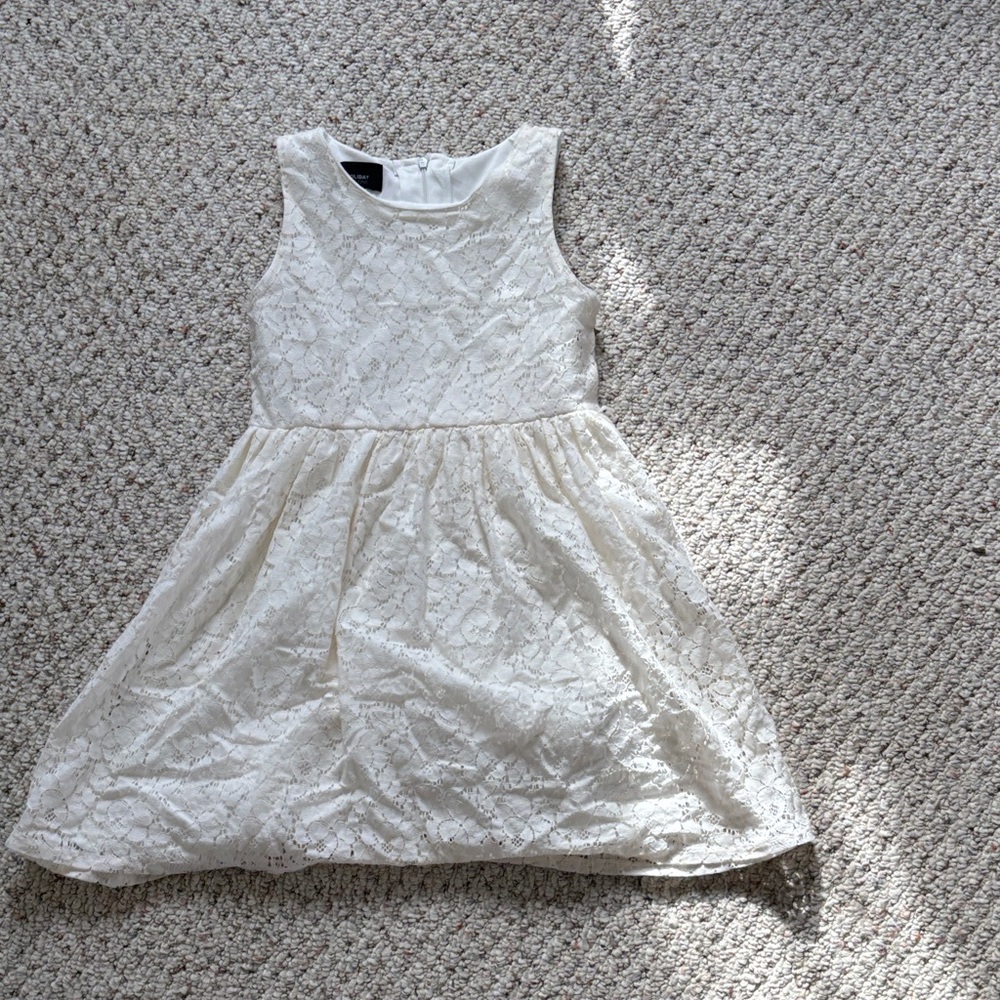 Holiday Editions Cream Lace Kids Dress